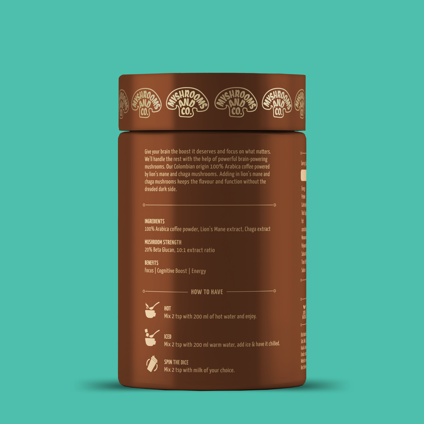 Myshrooms and Co Focus Mushroom Coffee 105g